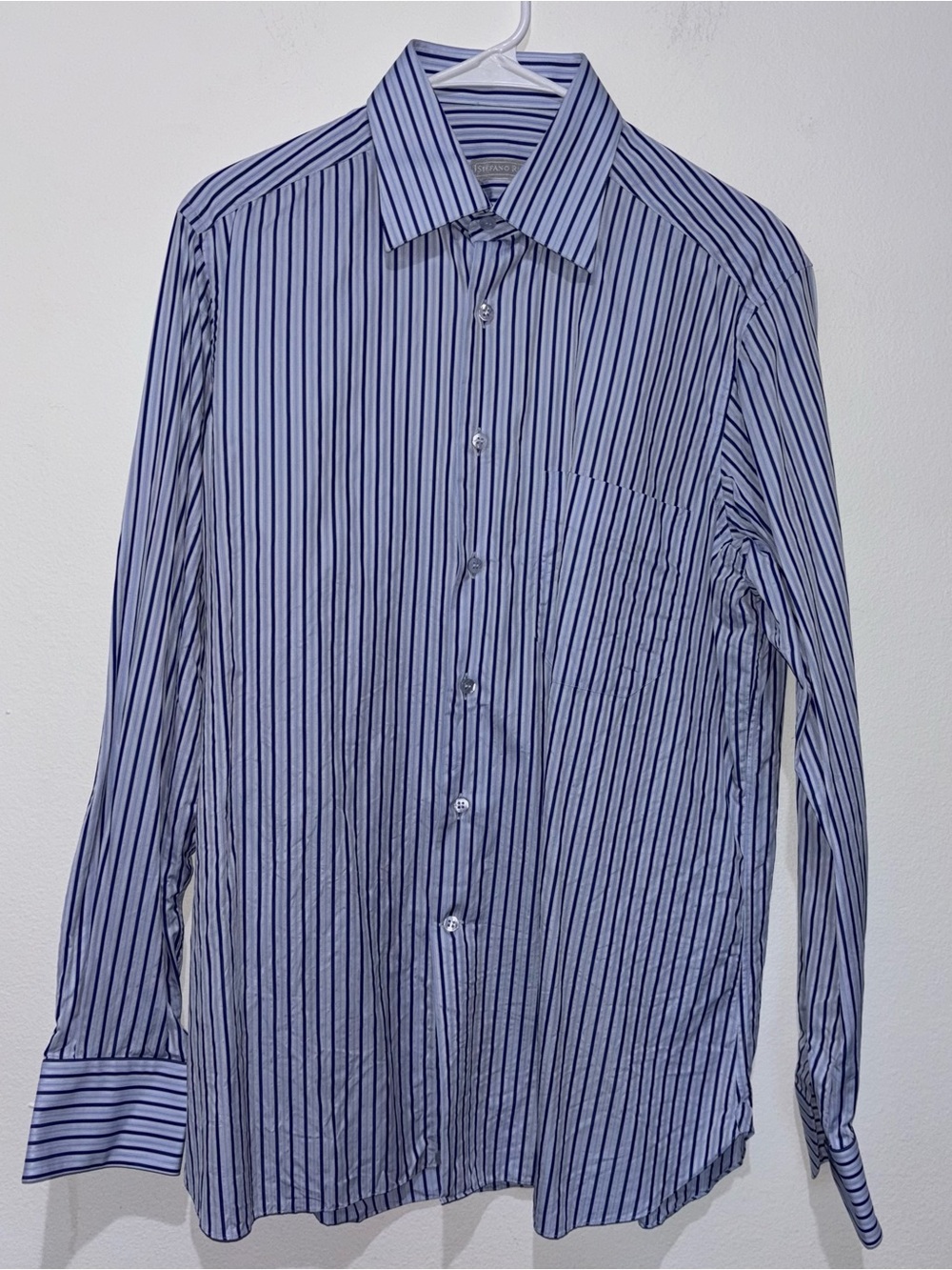 Stefano Ricci Dress Striped Shirt Size 38 Size 15.5